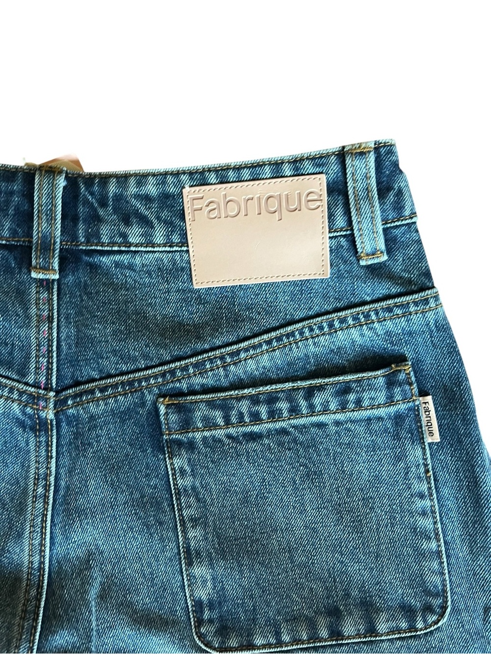 NWT- FABRIQUE Mia Two Tone Panel Jeans Denim - Picture 8 of 15